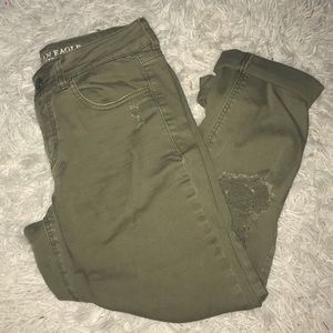 American Eagle Denim X Tomgirl green jeans